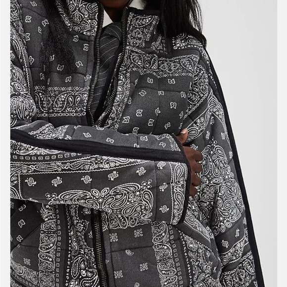 Free people Printed Dolman Quilted knit Jacket XL - Picture 3 of 4